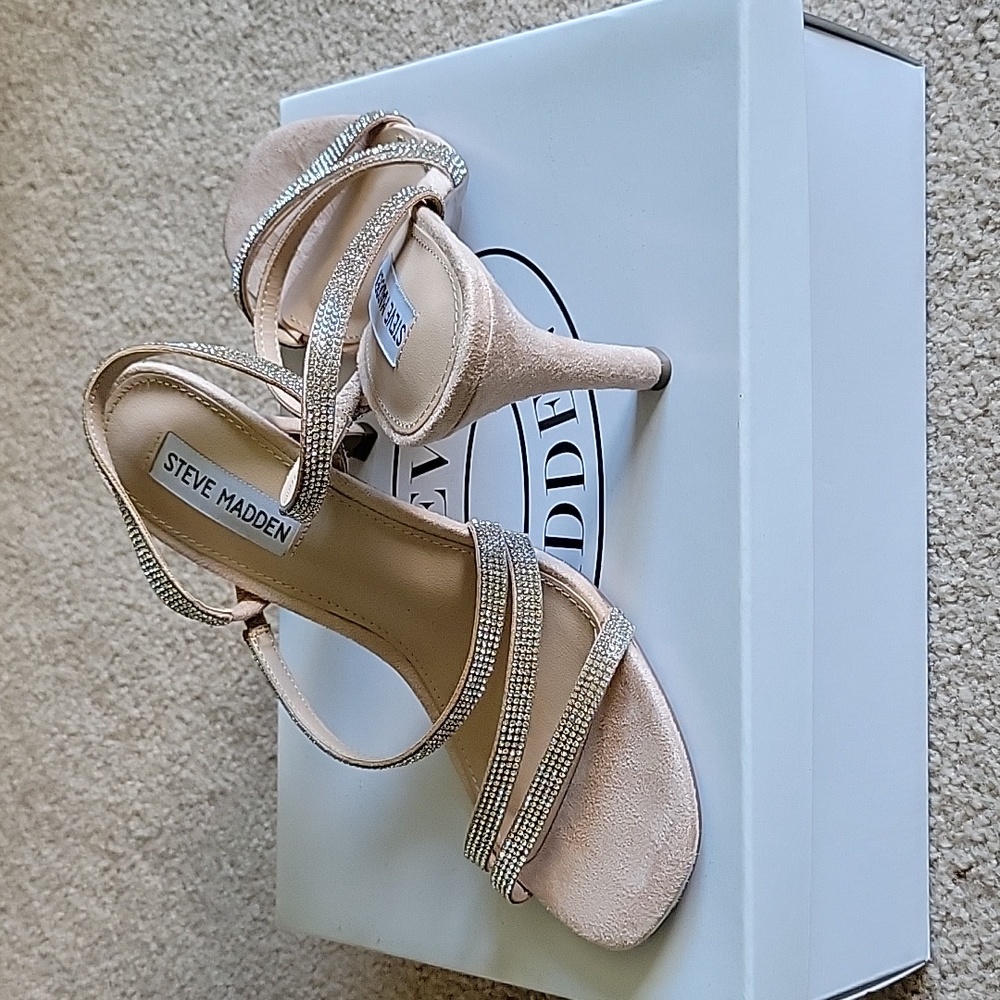 Steve Madden Sparkly Sandals Frankee 7.5